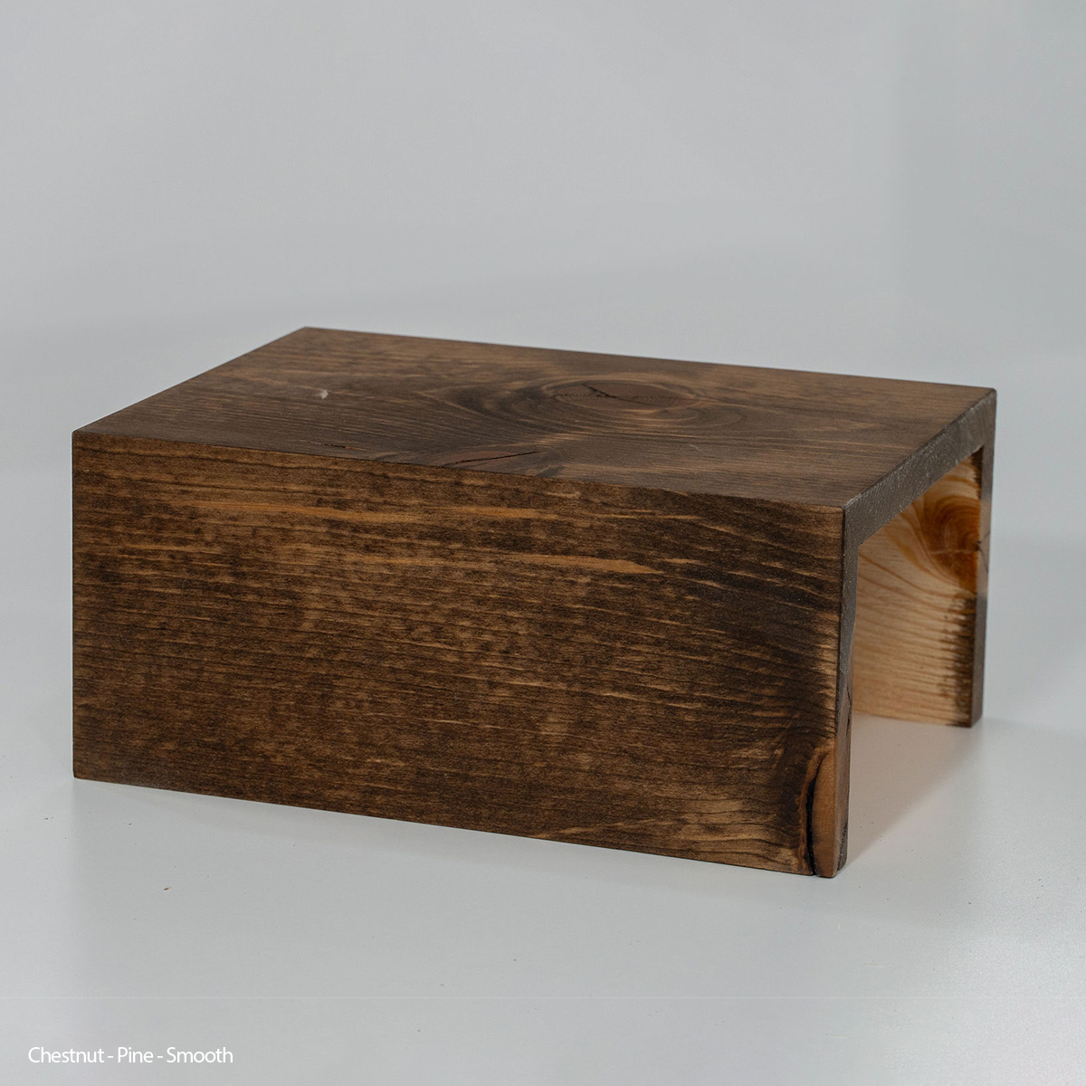 Modern wood floating shelf with smooth finish for contemporary home decor by Castle Rock Box Beams.
