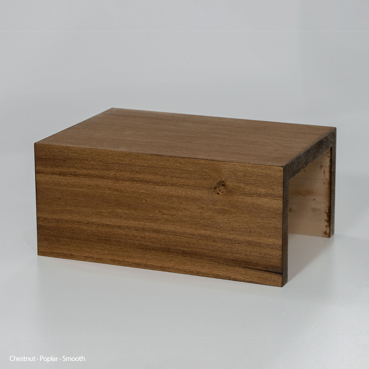Handcrafted minimalist poplar wood floating shelf for modern living spaces, created by Castle Rock Box Beams.